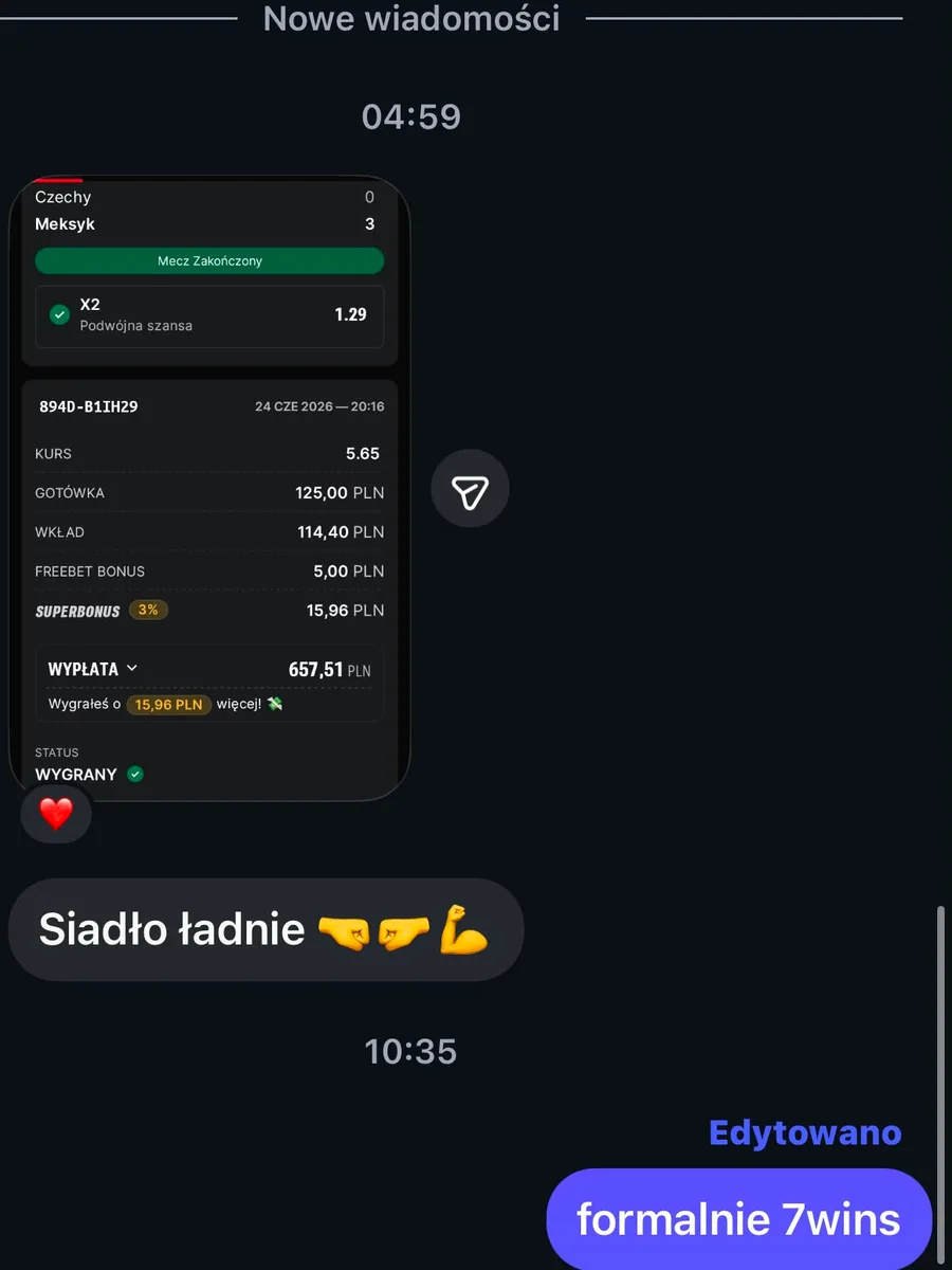 Screenshot of winning bet coupon #2