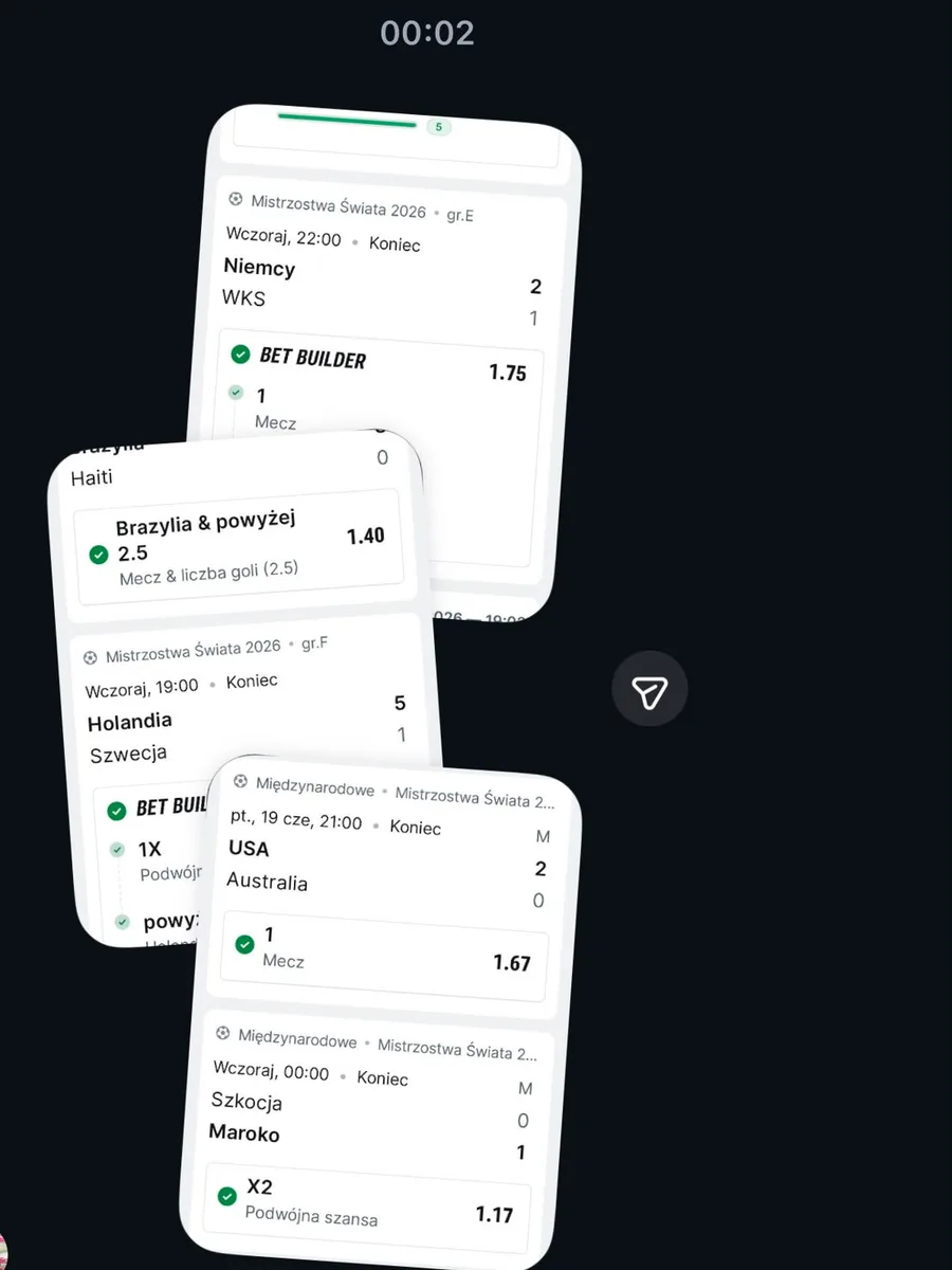 Screenshot of winning bet coupon #5